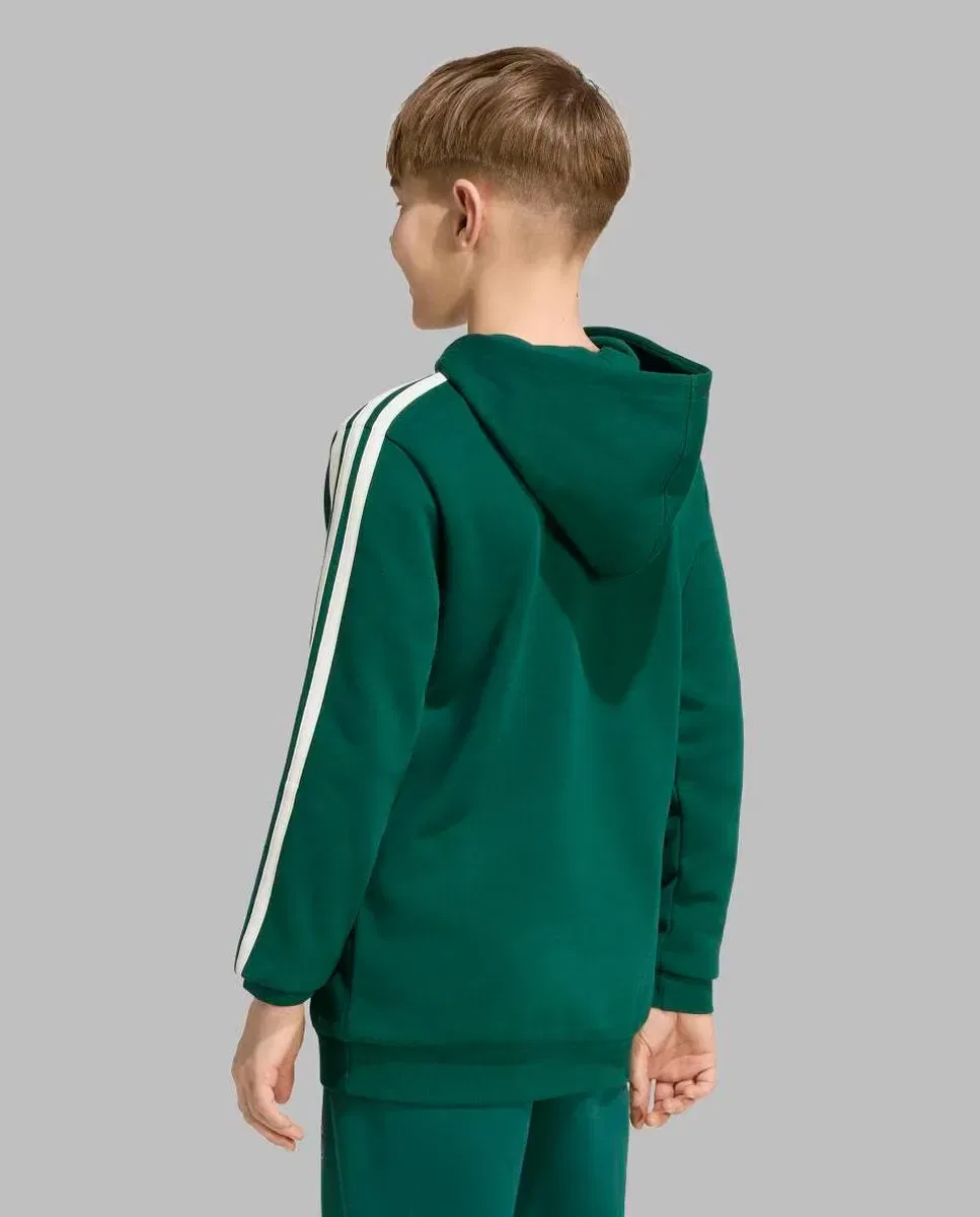 Детская кофта с капюшоном из футера Seasonals Collegiate adidas, Verde — фото 4