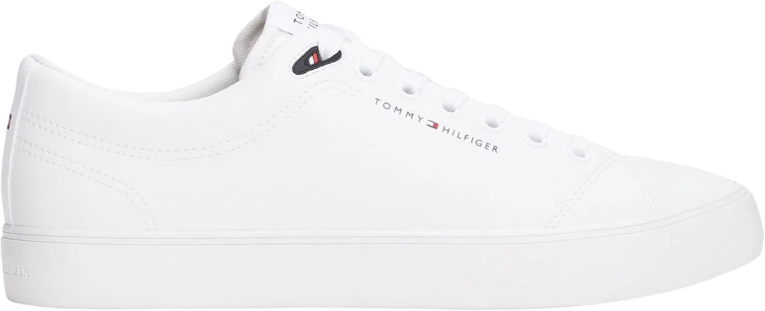 Мужские низкие кроссовки Tommy Hilfiger Th Hi Vulc Core Low LTH II ESS Fm0fm05511, White — фото 4