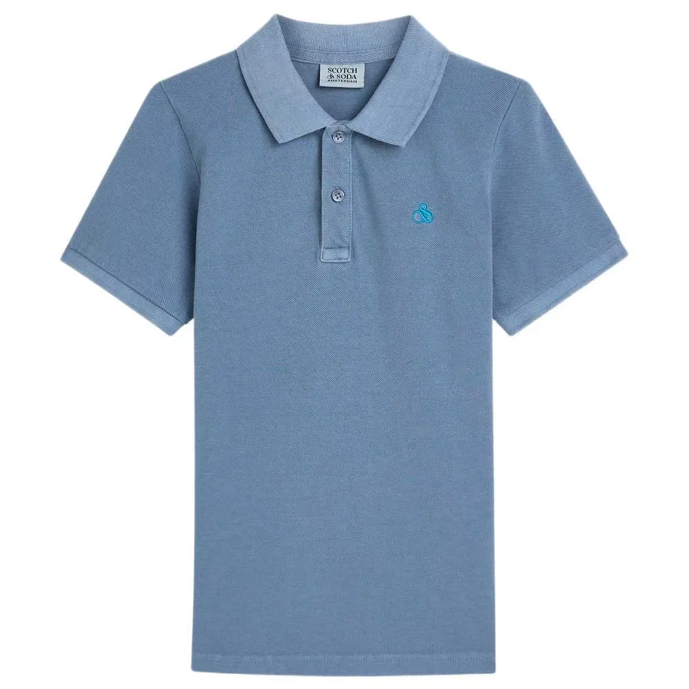 Детская футболка-поло с коротким рукавом Seasonal Core 182002 Scotch & soda, Blue