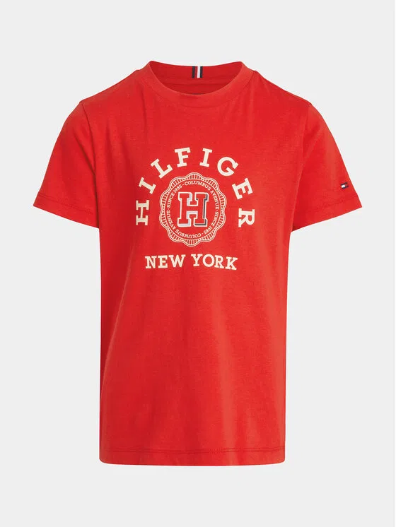 Футболка regular fit Monotype Arch Tommy Hilfiger, красный — фото 4