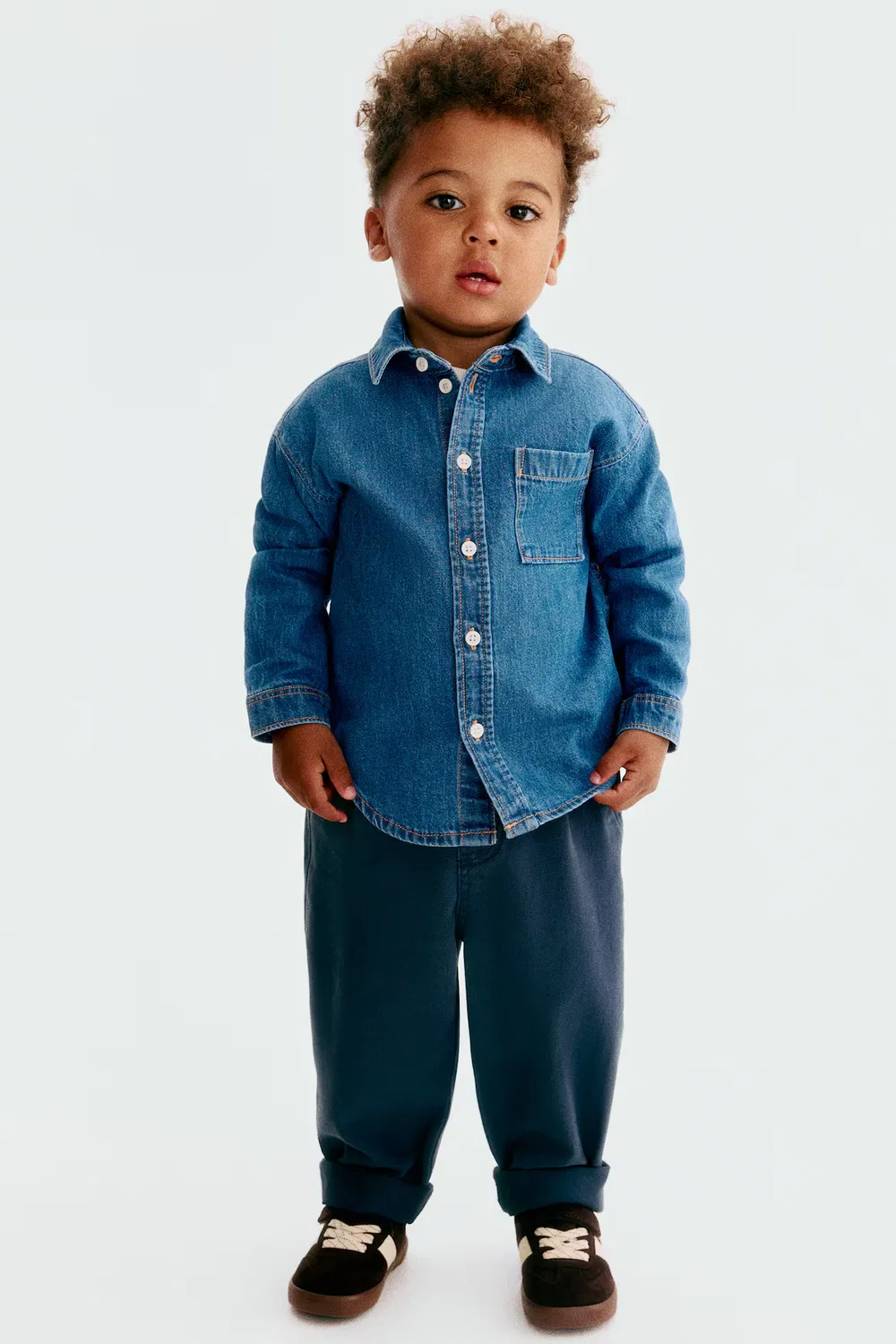 Джинсовая рубашка H&M, Denimblau