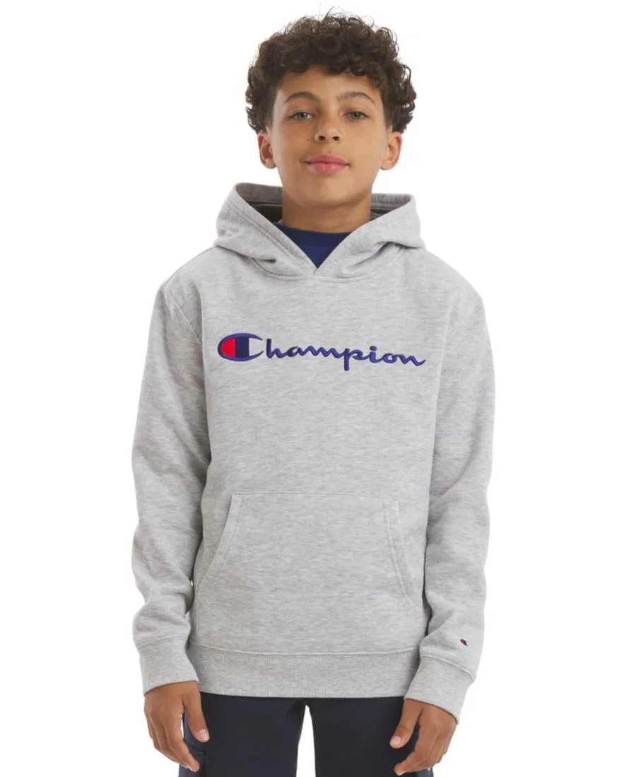 Худи с логотипом Champion, серый меланж
