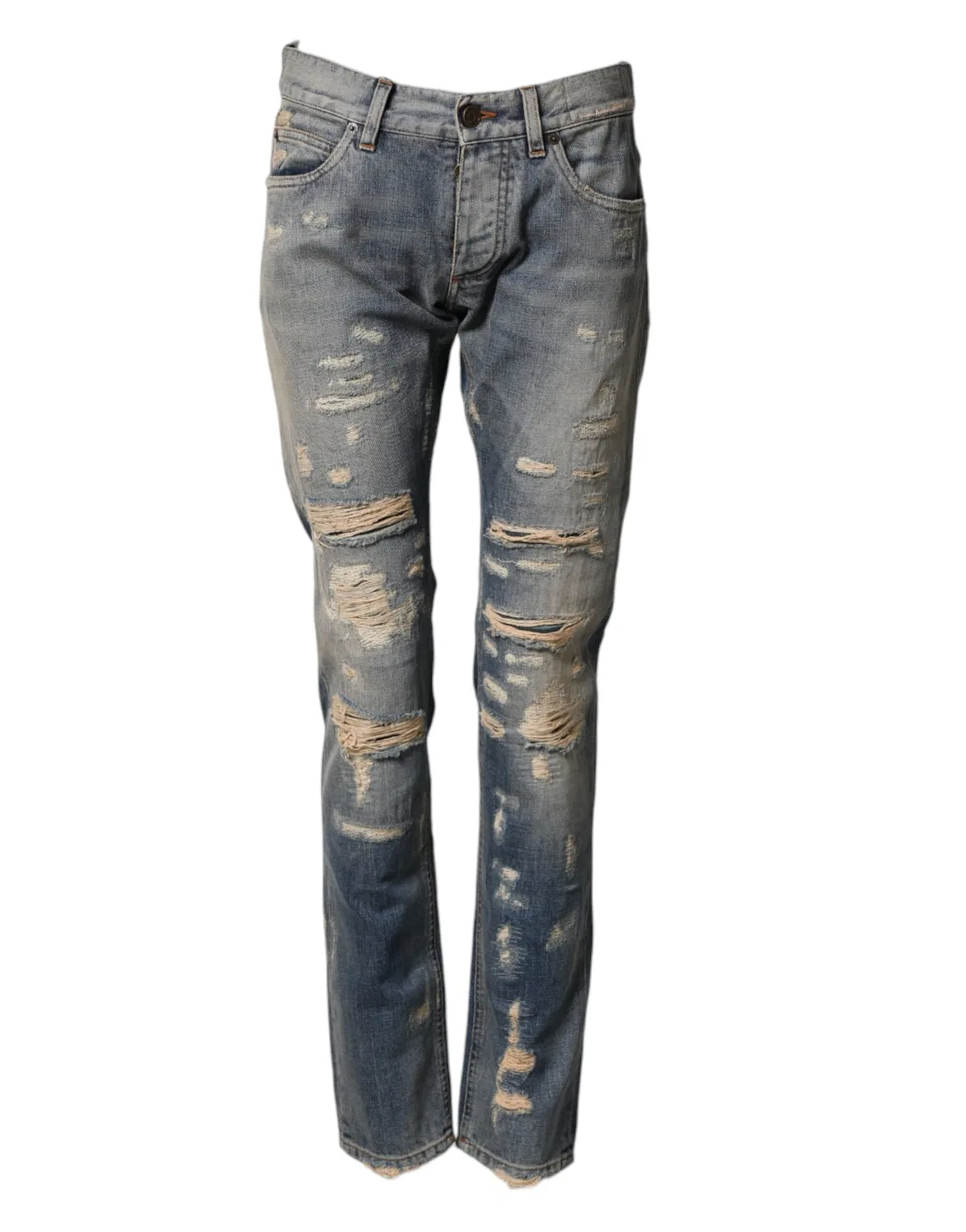 Мужские джинсы скинни с потертостями Skinny Jeans Dolce & Gabbana, Blue