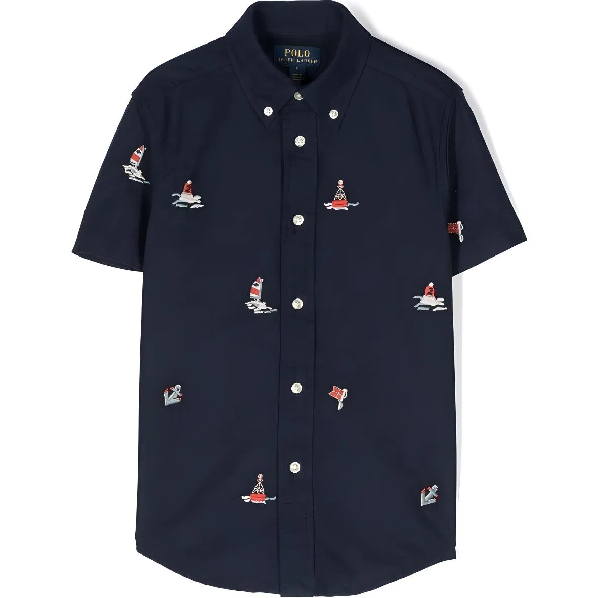 Детская рубашка Casual с рукавом Marine Blue Polo Ralph Lauren, Marine Blue
