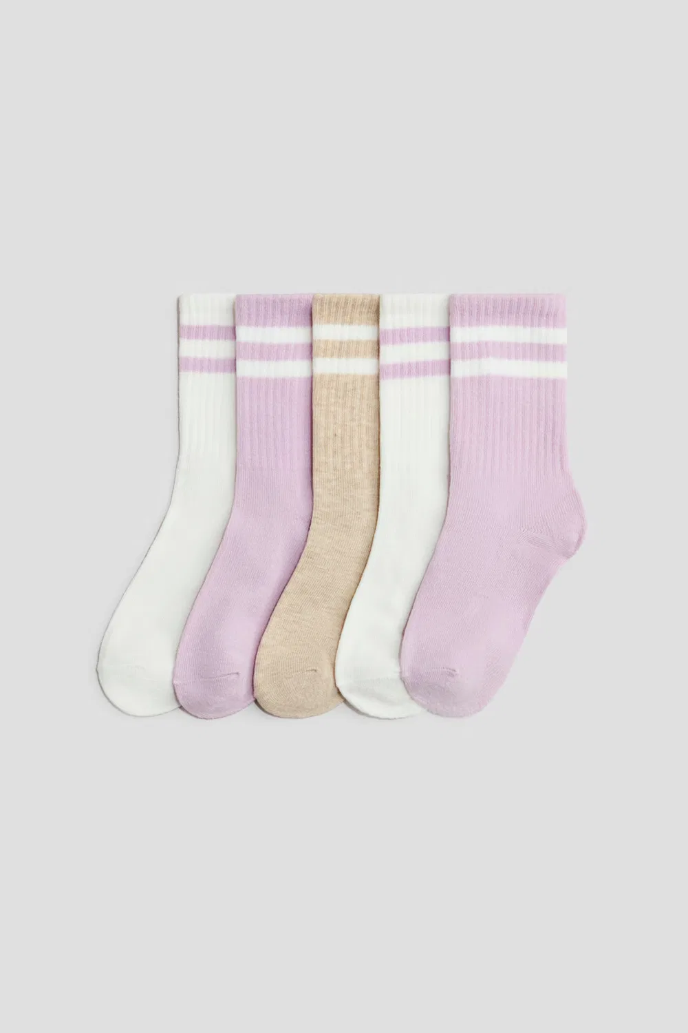 Набор из 5 пар носков H&M, Rosa/Beigemeliert