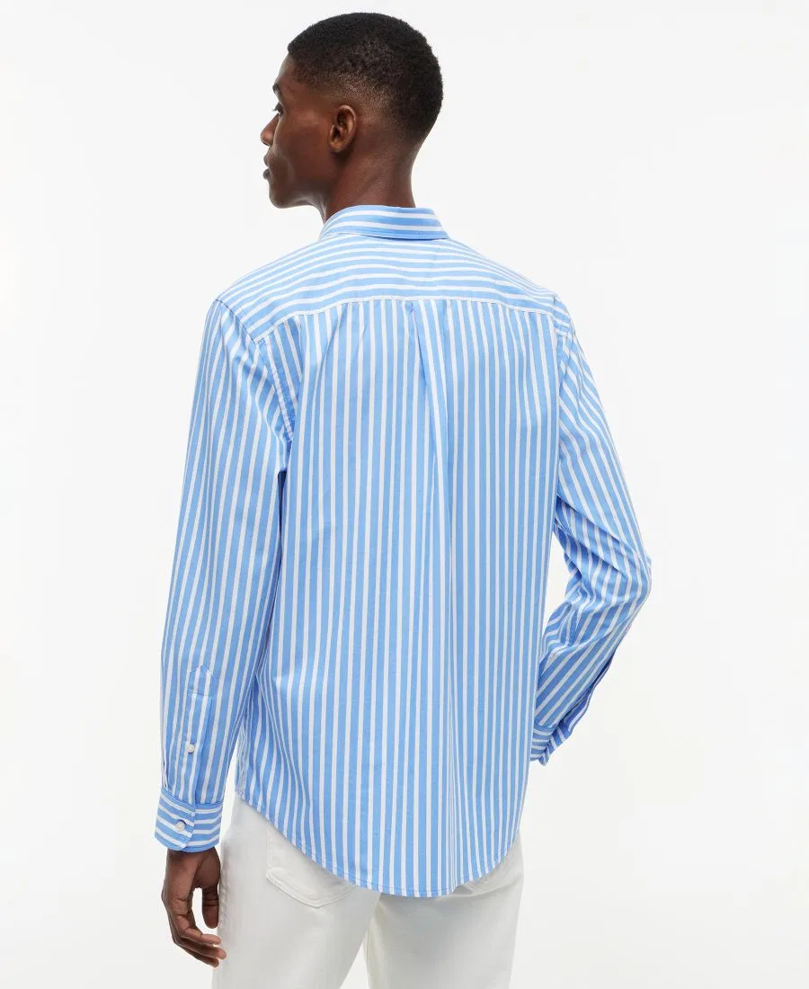 Рубашка с длинным рукавом Regular Fit Flex Poplin Stripe Tommy Hilfiger, Blue Spell Stripe — фото 4