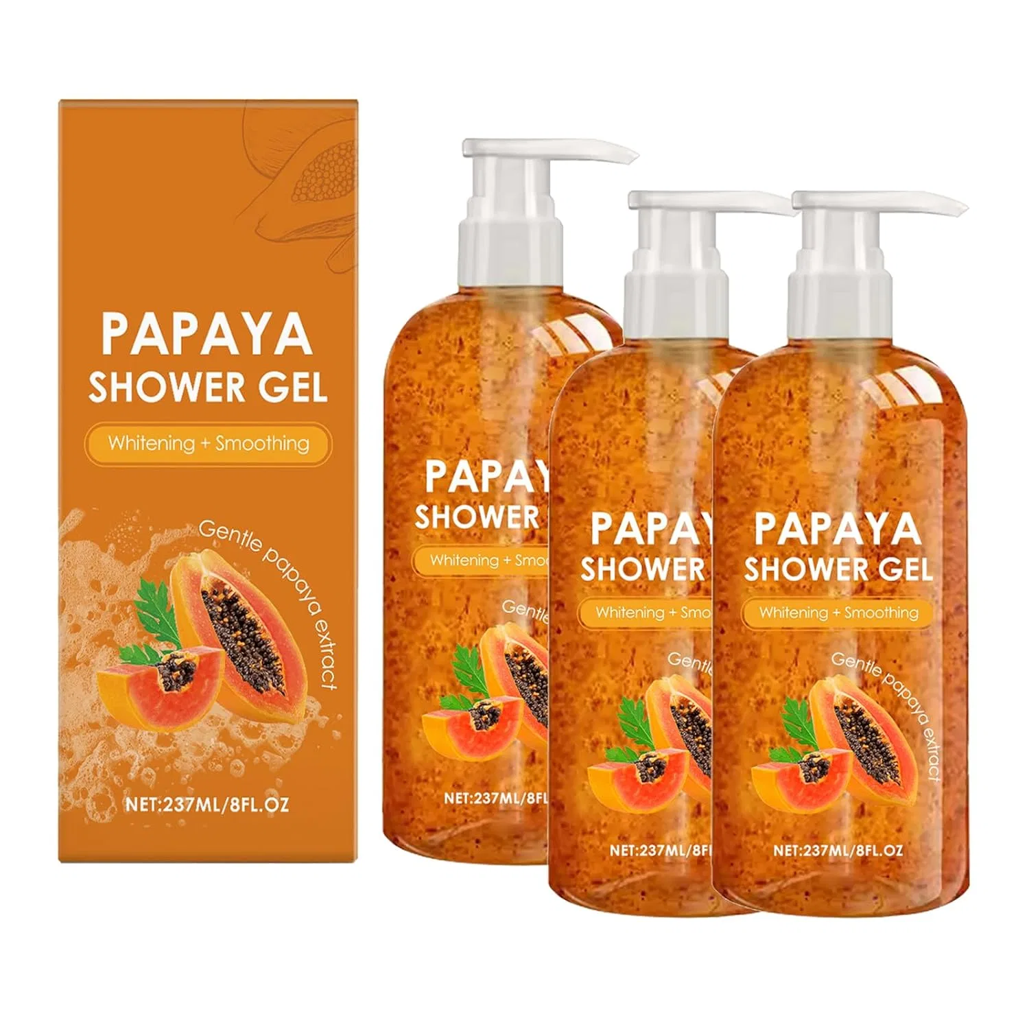 Гель для душа Papaya Shower Gel, QGuoJie, 8 oz