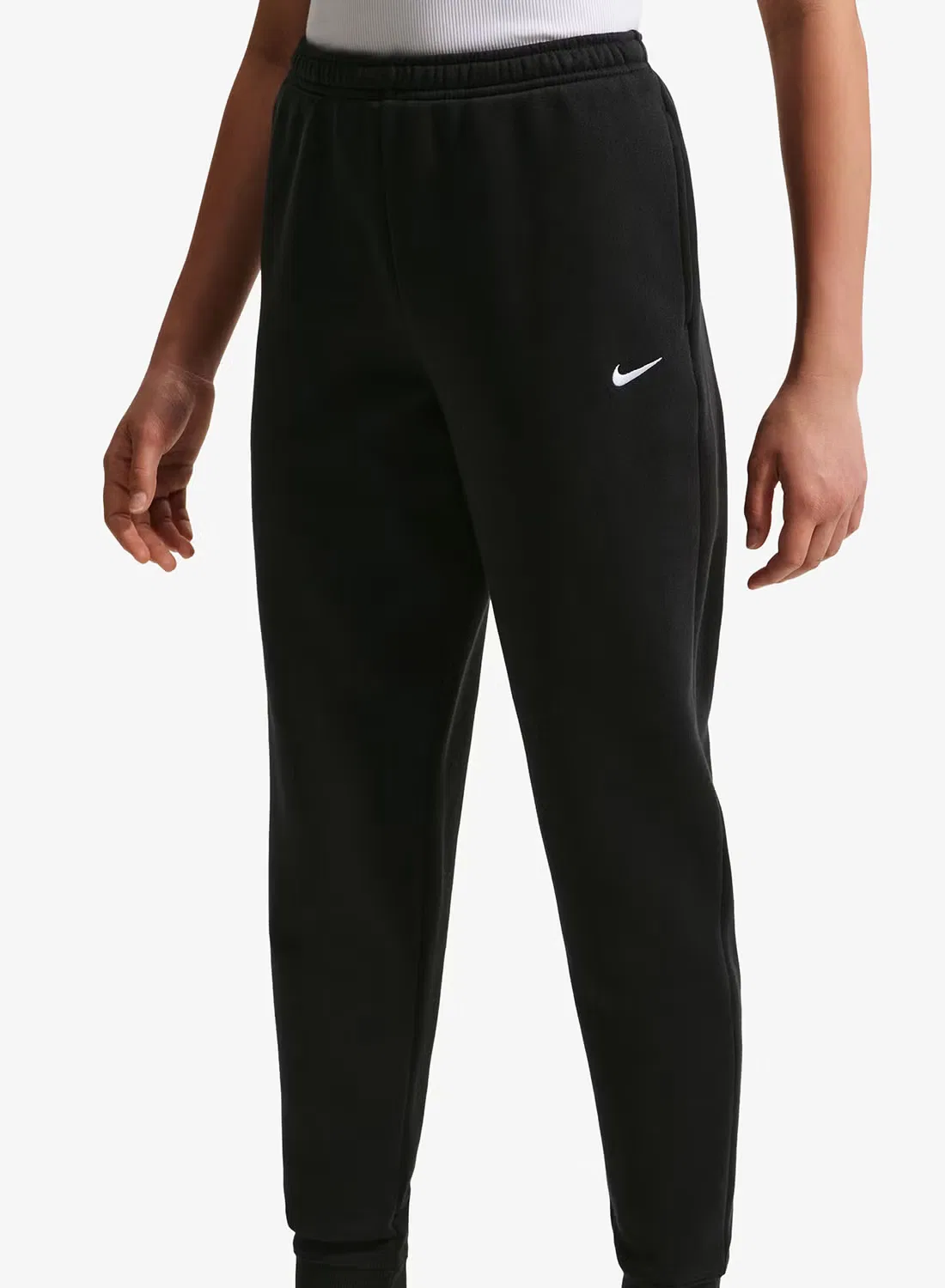 Штаны из футера с логотипом Nike, черный — фото 3