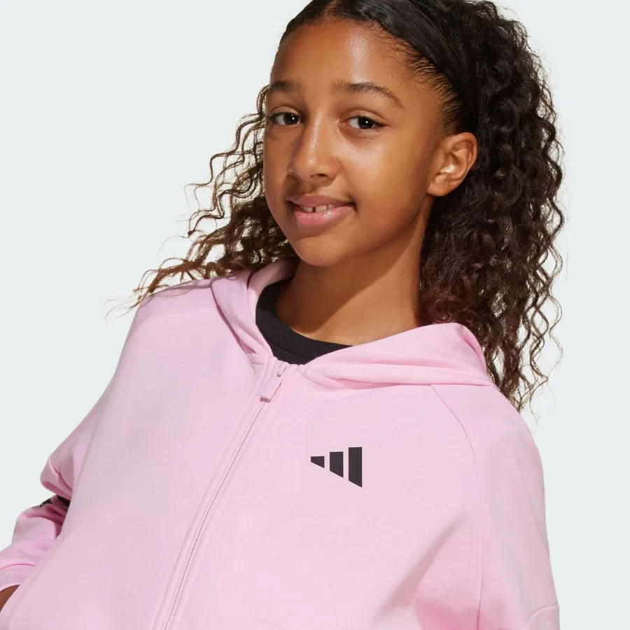 Спортивная куртка с капюшоном и молнией Future Icons 3-Stripes adidas, Черный — фото 4