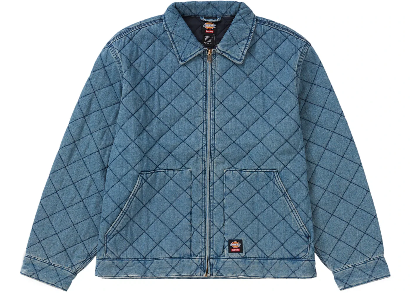 Мужская куртка стеганая джинсовая Supreme Dickies, Denim