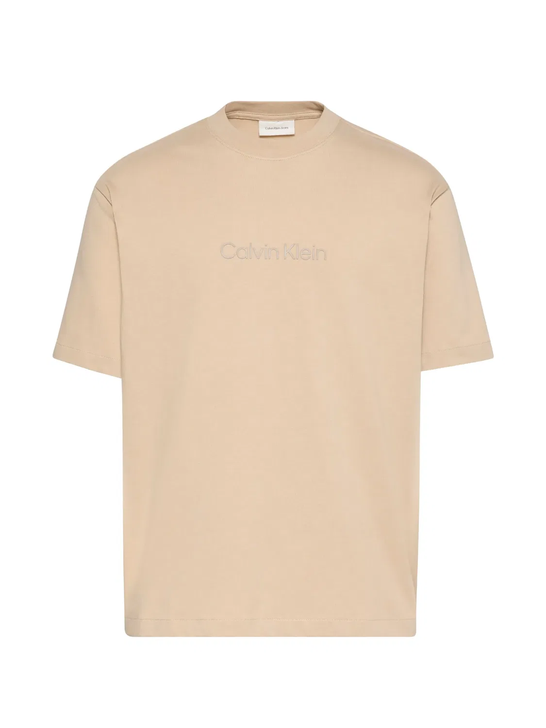 Футболка с вышитым логотипом Calvin Klein, нейтральные