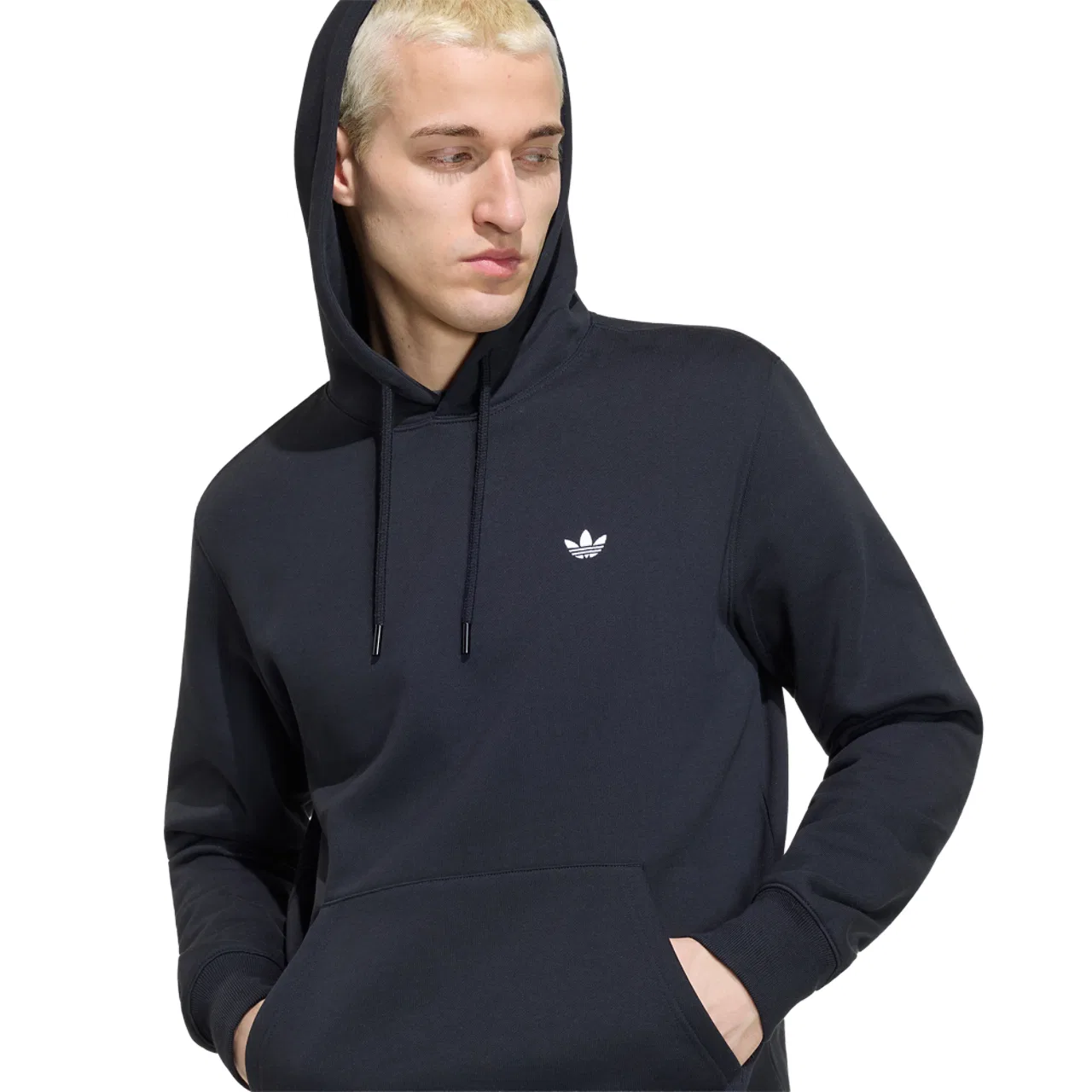 Мужское худи Trefoil Essentials Adidas, черный — фото 3