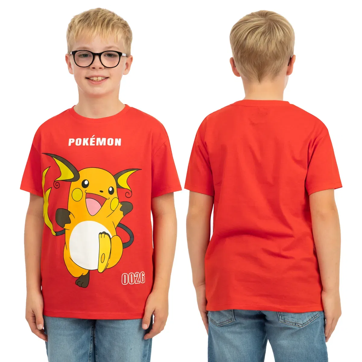 Комплект футболок с принтом Pikachu, Mewtwo, Raichu Pokemon, Multi — фото 4