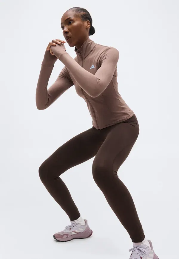 Леггинсы Adidas Performance, кофейный — фото 4
