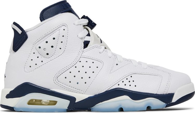 

Кроссовки Air Jordan 6 Retro GS Midnight Navy 2022, белый