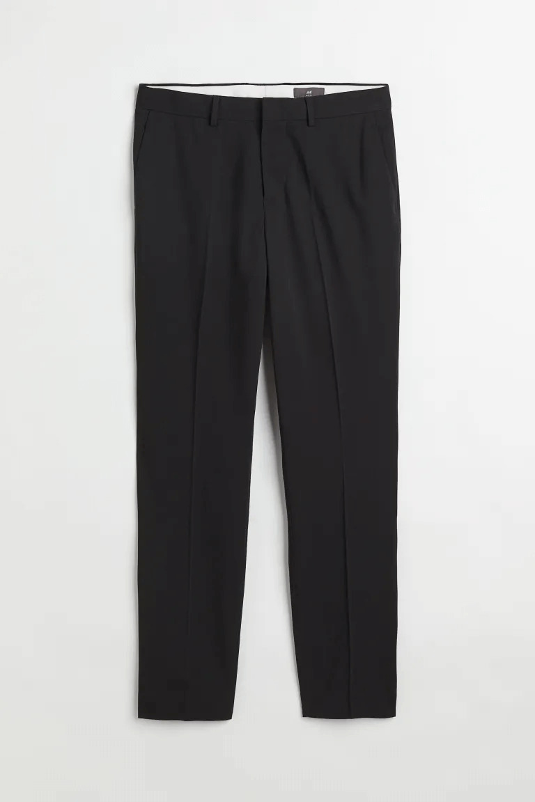 

Брюки узкого кроя H&M Suit, черный