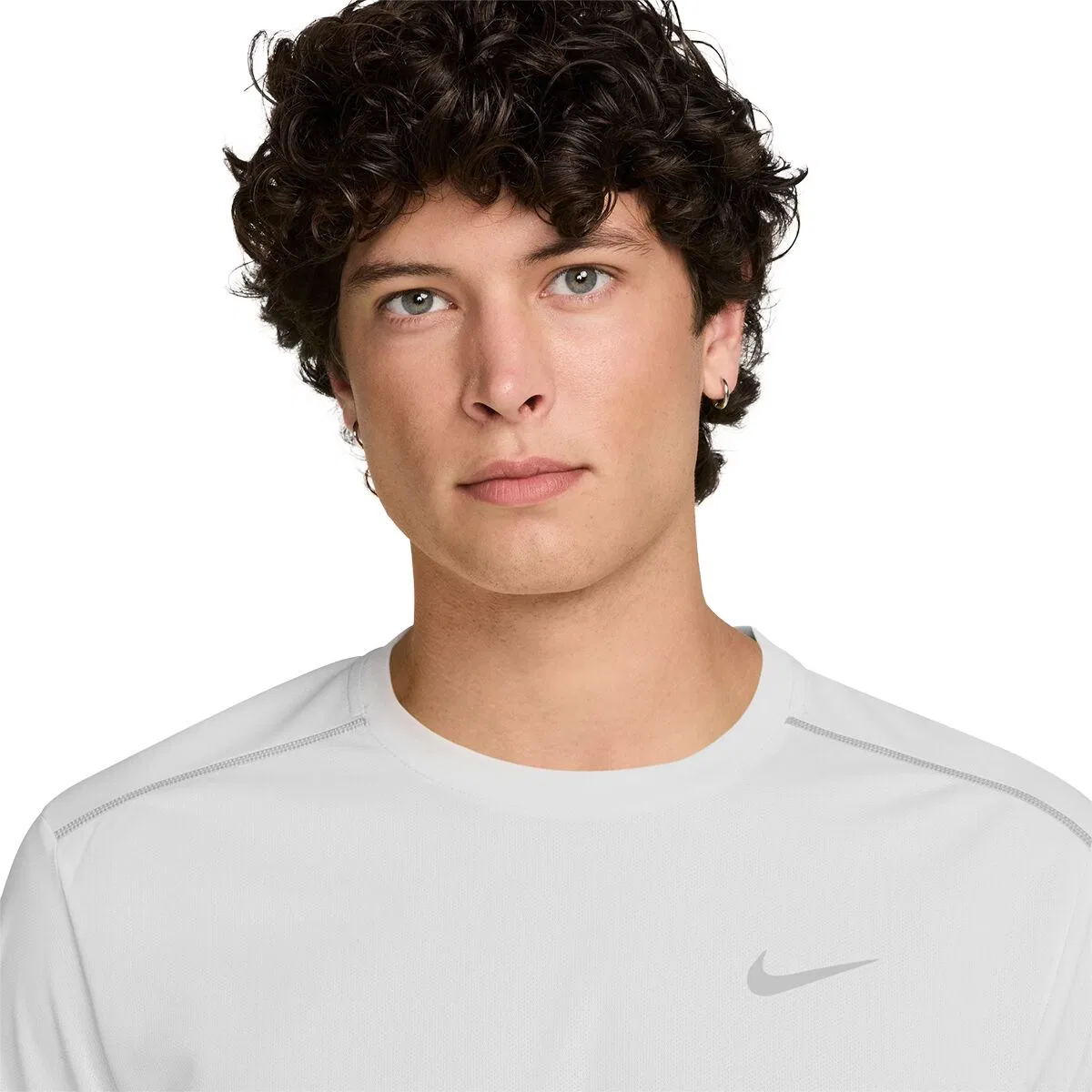 Мужская футболка с коротким рукавом Dri-FIT UV Miler Nike, White Reflective Silver — фото 4