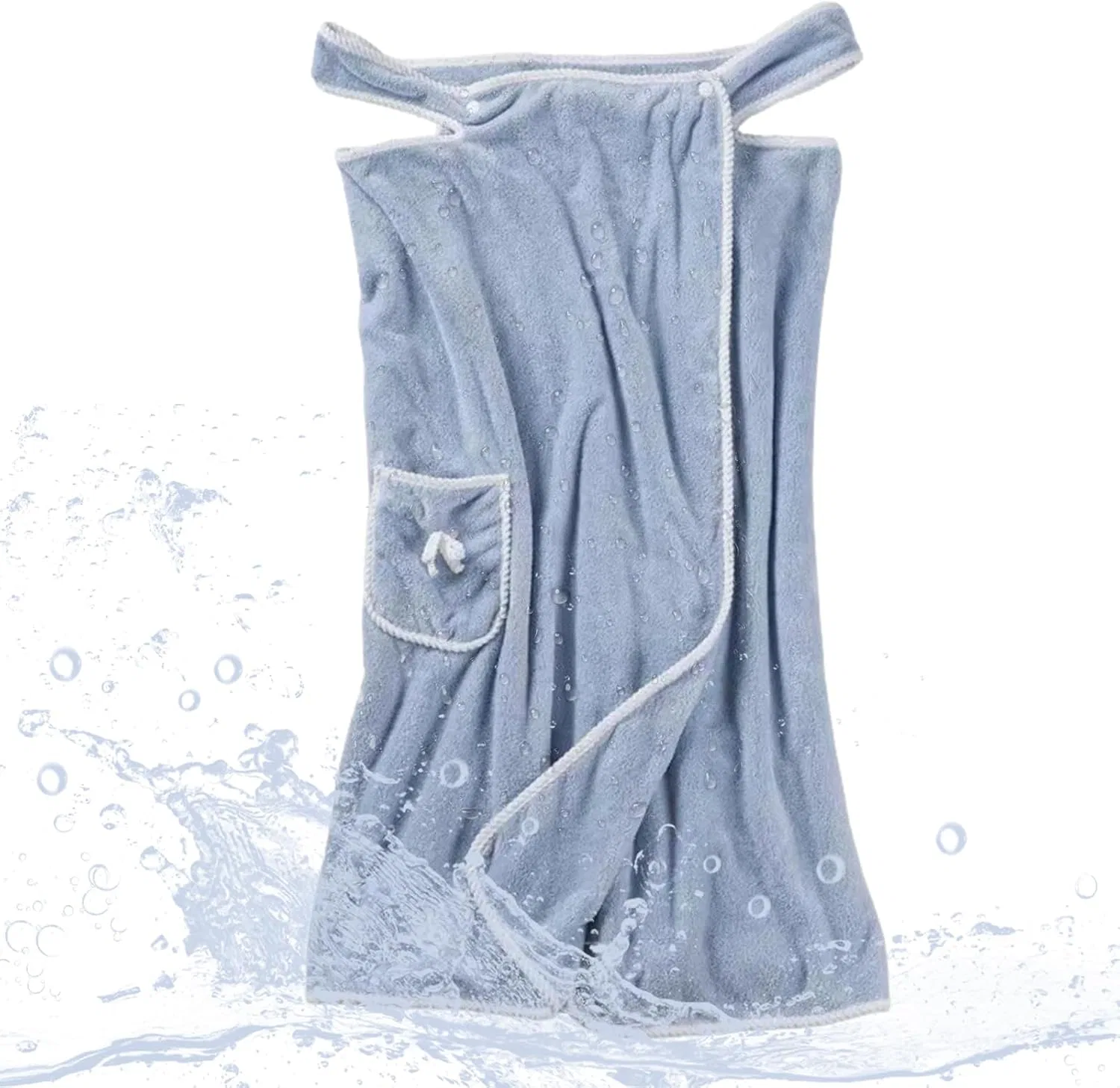 Портативное банное полотенце из кораллового велюра, Lightblue Générique