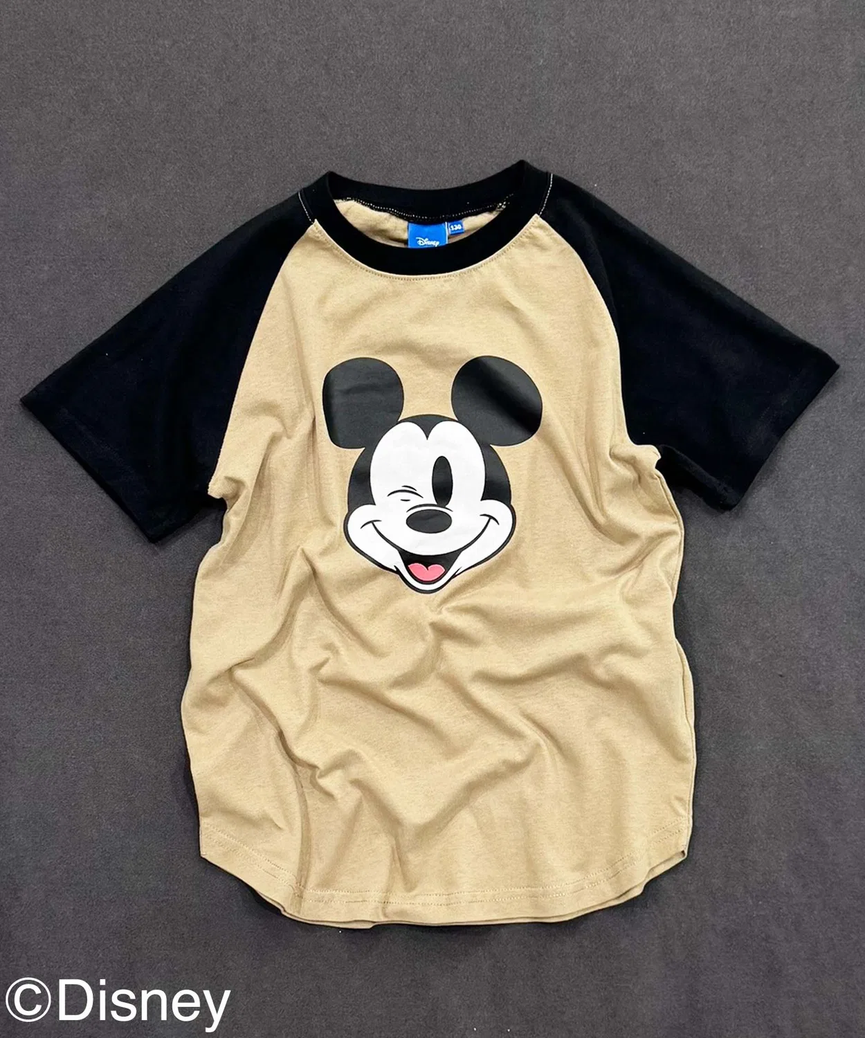 Детская футболка с принтом Mickey Mouse с длинным рукавомDisney, Beige