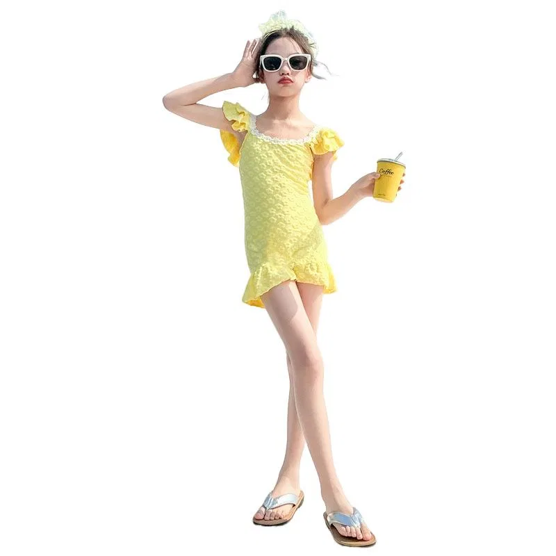 Детское плавательное платье для девочек Lanza, Yellow
