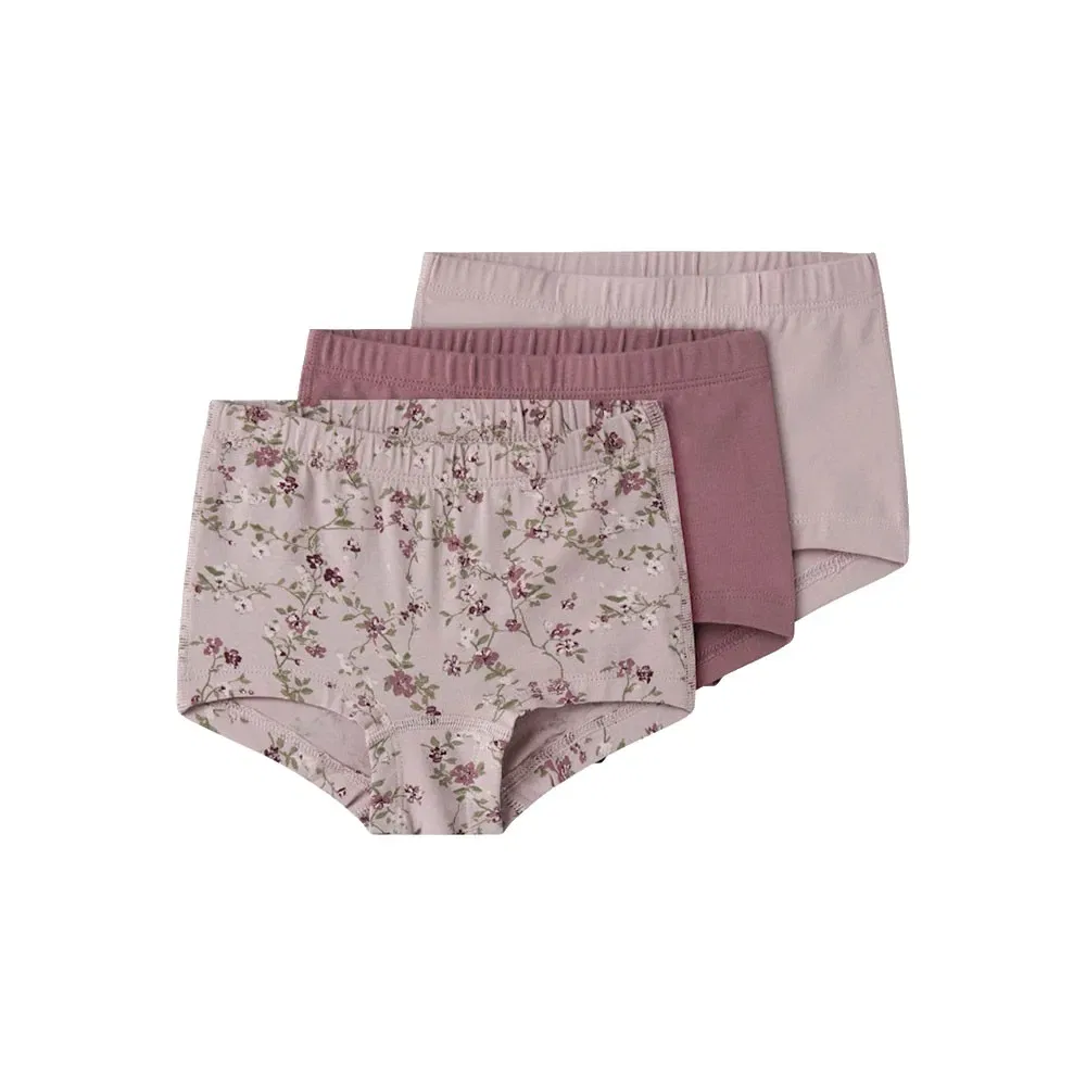 Детские трусы-слипы для девочек с принтом Violet Flower Name it, Multicolor
