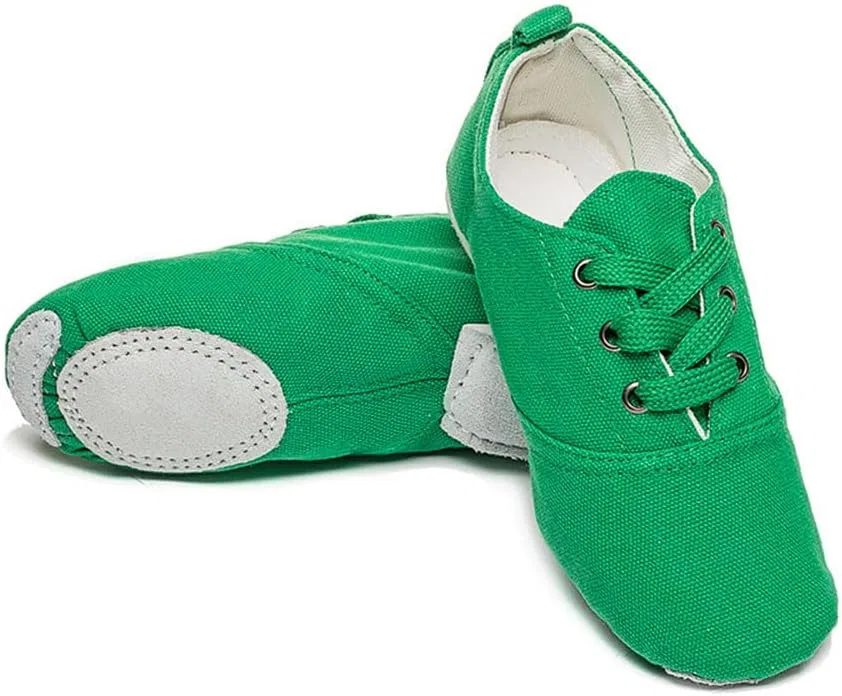 Детские джазовые ботинки для девочек на шнуровке MSMAX, Low-Top Green