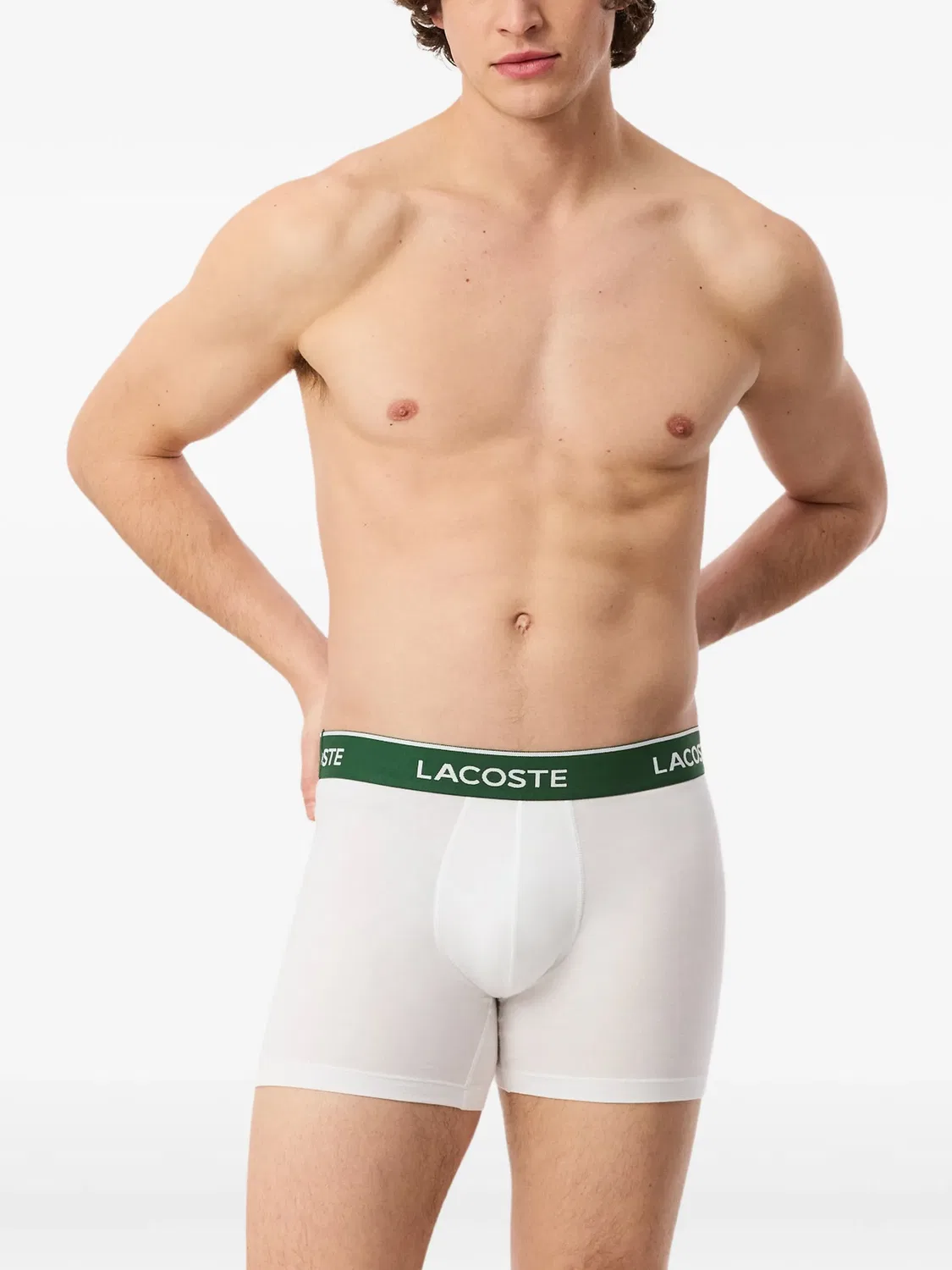 Боксеры из хлопка набор из 3 пар Lacoste, белый — фото 2