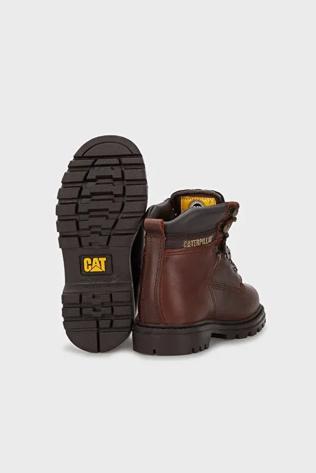 Детские ботинки для девочек на плоской подошве Caterpillar, Dark Brown Crazy Leather — фото 4