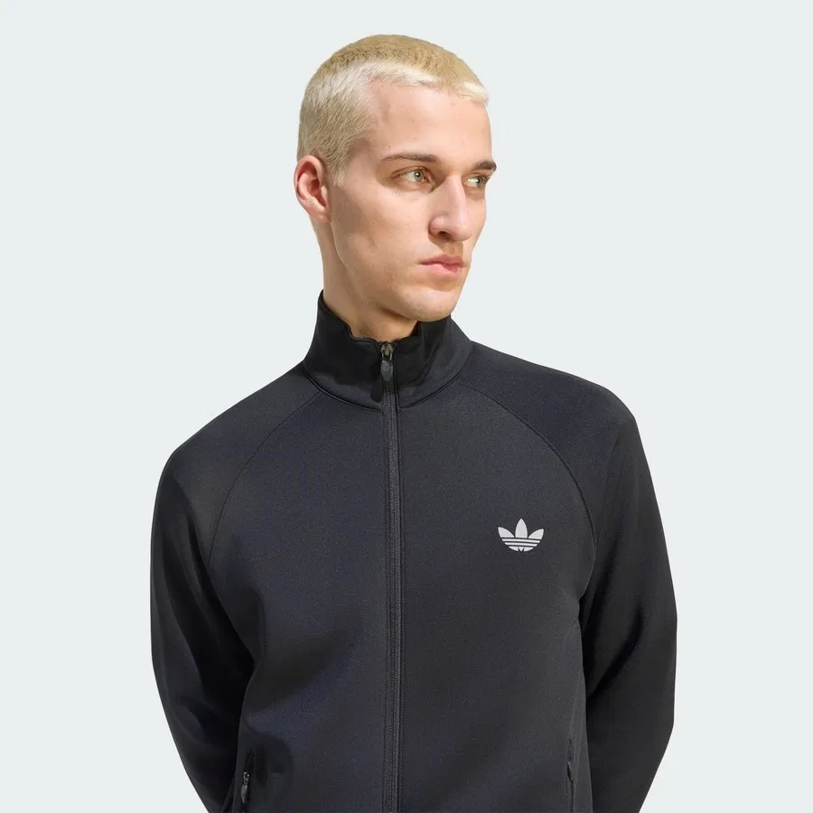 Спортивная кофта с молнией Trefoil Essentials Spacer Track Top adidas, Черный — фото 4