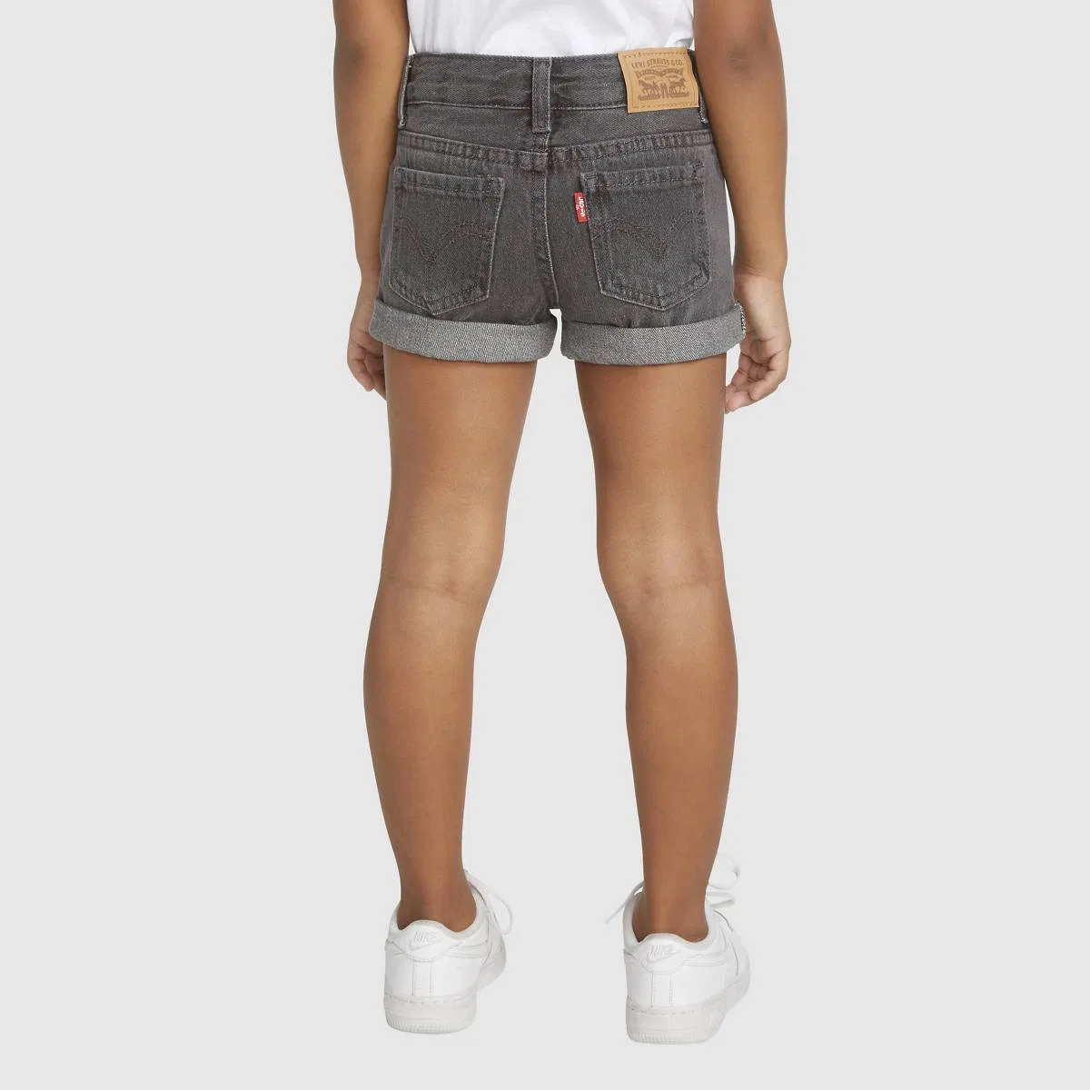 Короткие шорты для девочек 2-4 лет Levi's, Arya - Dark Wash — фото 4