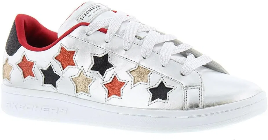 Детские кроссовки для девочек Omne- Lil' Star Side Skechers, Silver/Multi — фото 2