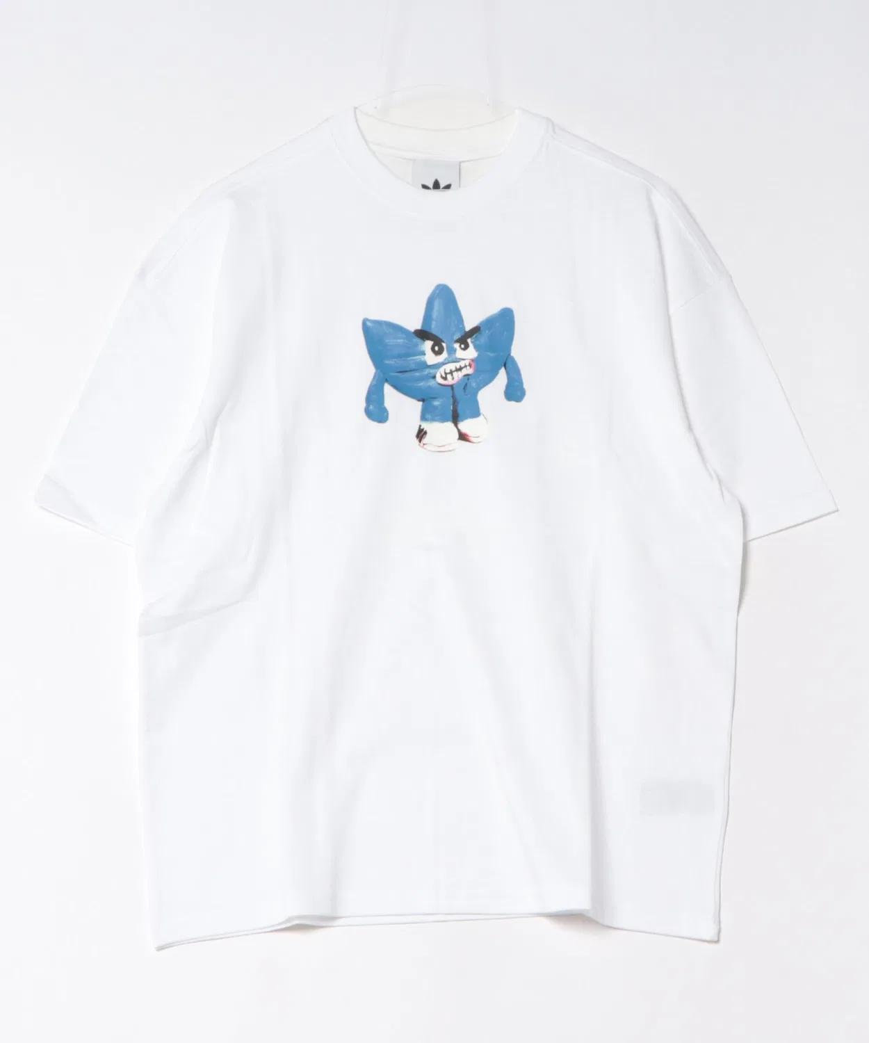 Мужская футболка с принтом Clay Trefoil Adidas, White