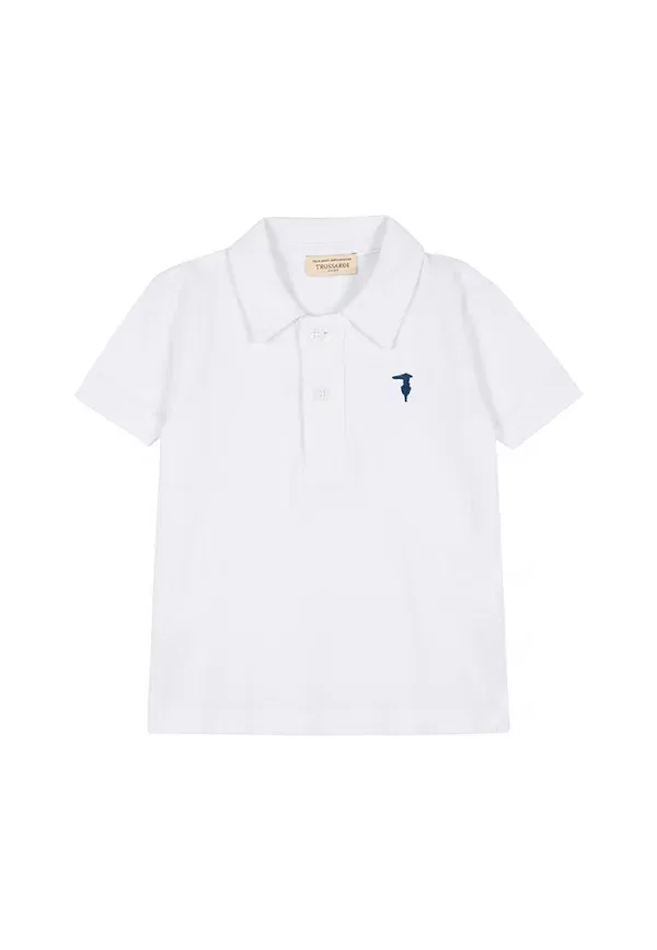 Футболка поло с принтом Tru Trussiardi Junior, белый Tru Trussardi Junior