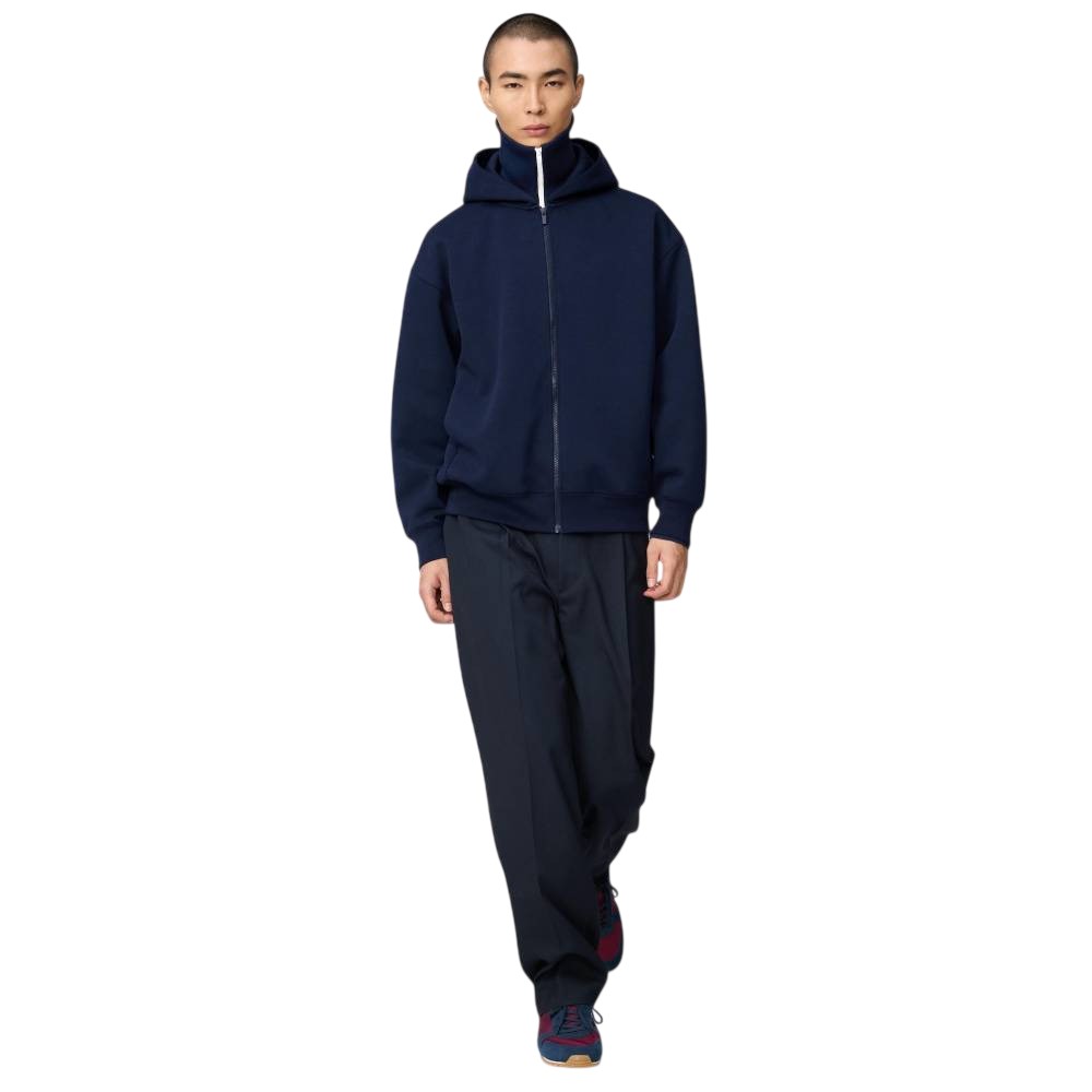 Худи Uniqlo Oversized Full-zip Sweatshirt Unisex, 69 темно-синий — фото 3