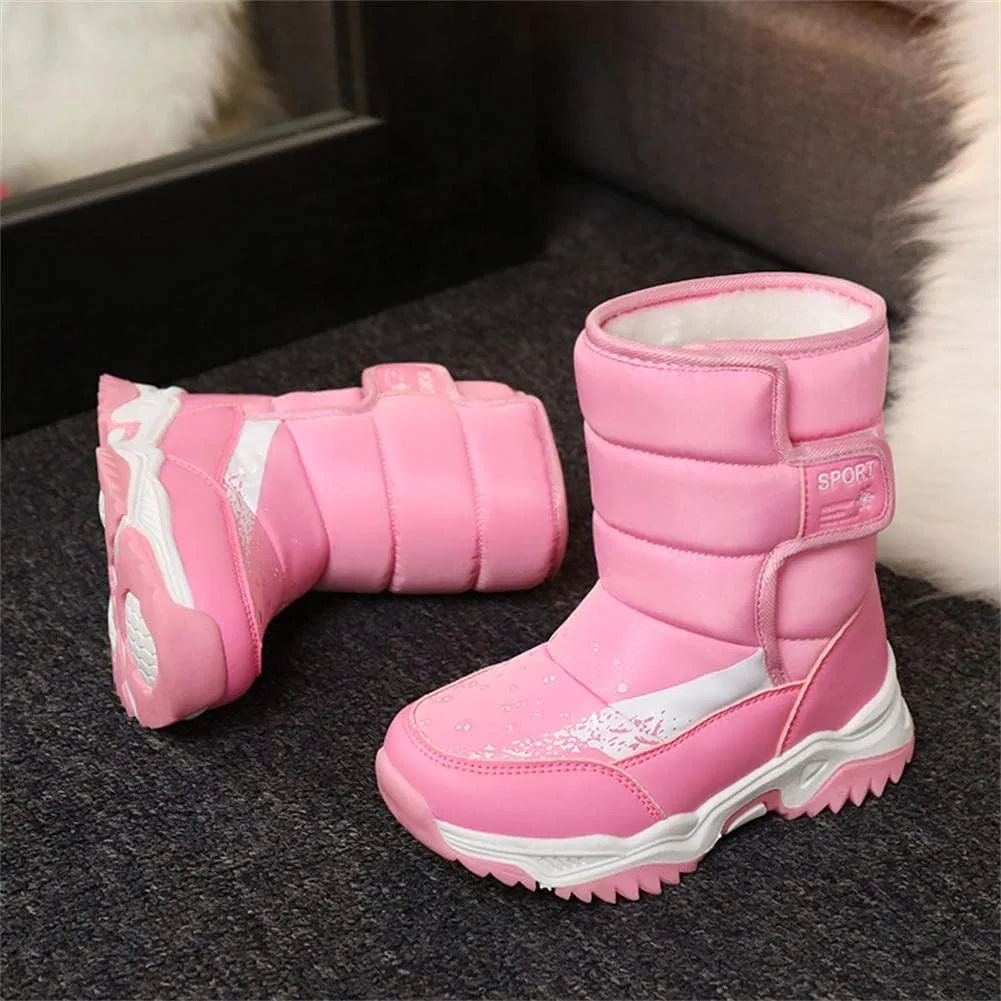 Детские зимние ботинки с флисовой подкладкой High-Top Boots GEXECEUSS, Pink — фото 2