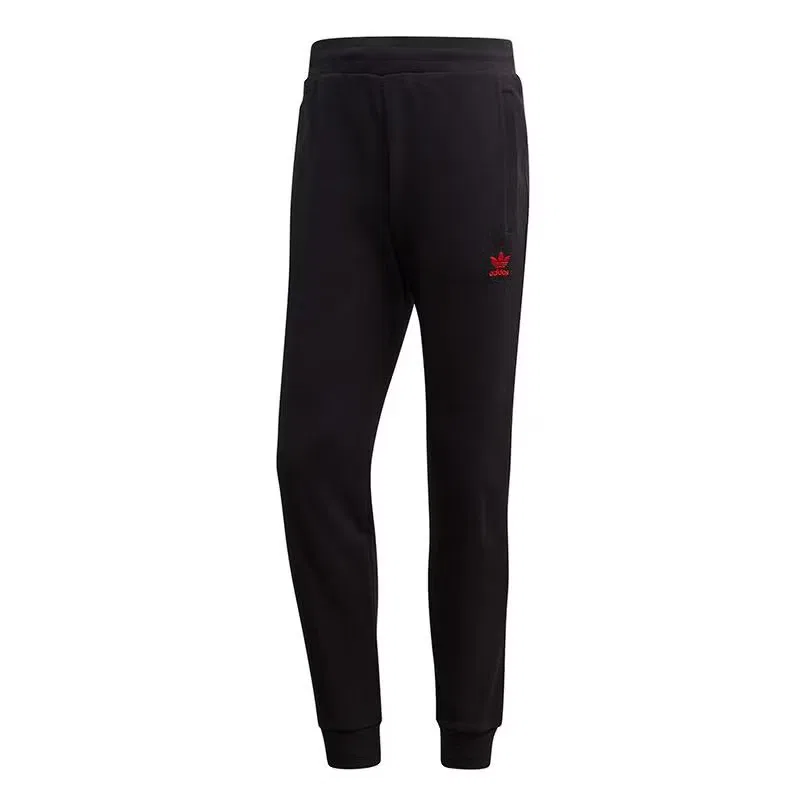 Штаны спортивные с логотипом Trefoil Adidas, черный