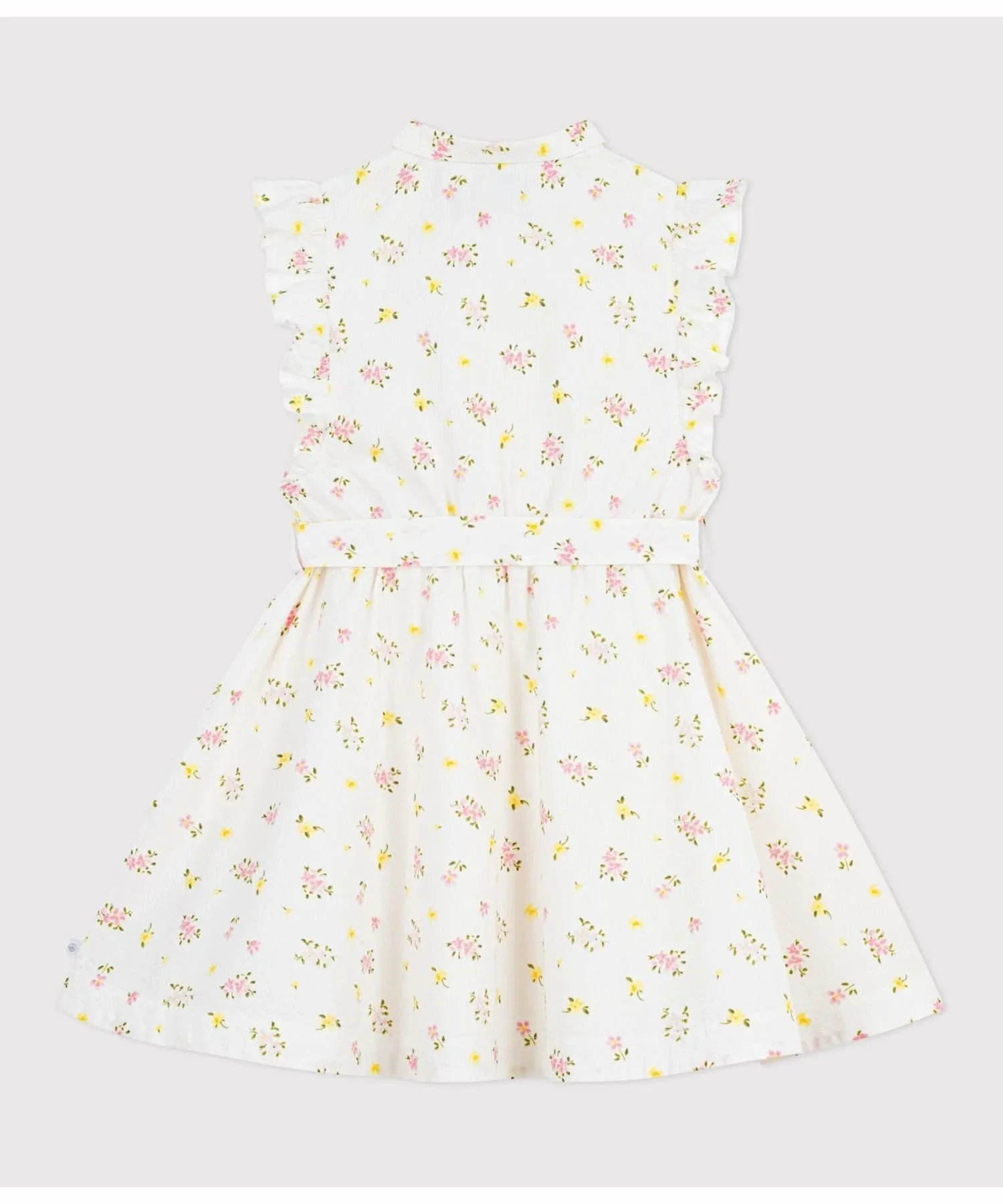 Платье с цветочным принтом PETIT BATEAU, Off-white/multicolor — фото 3
