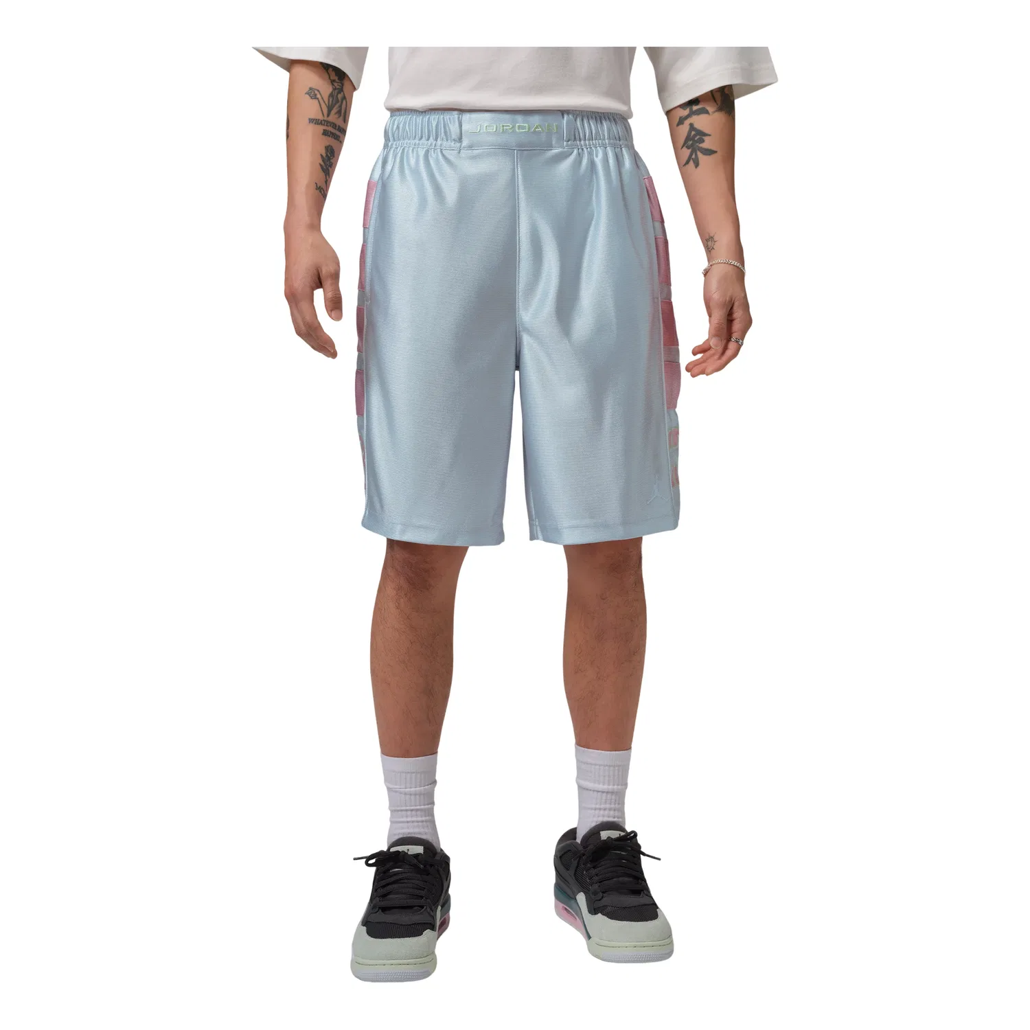 Мужские шорты с принтом Jordan Brooklyn Cat Scratch 'Aura Iced Carmine', синий