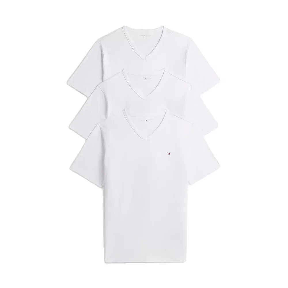 Мужская футболка с V-образным вырезом Tommy hilfiger, White