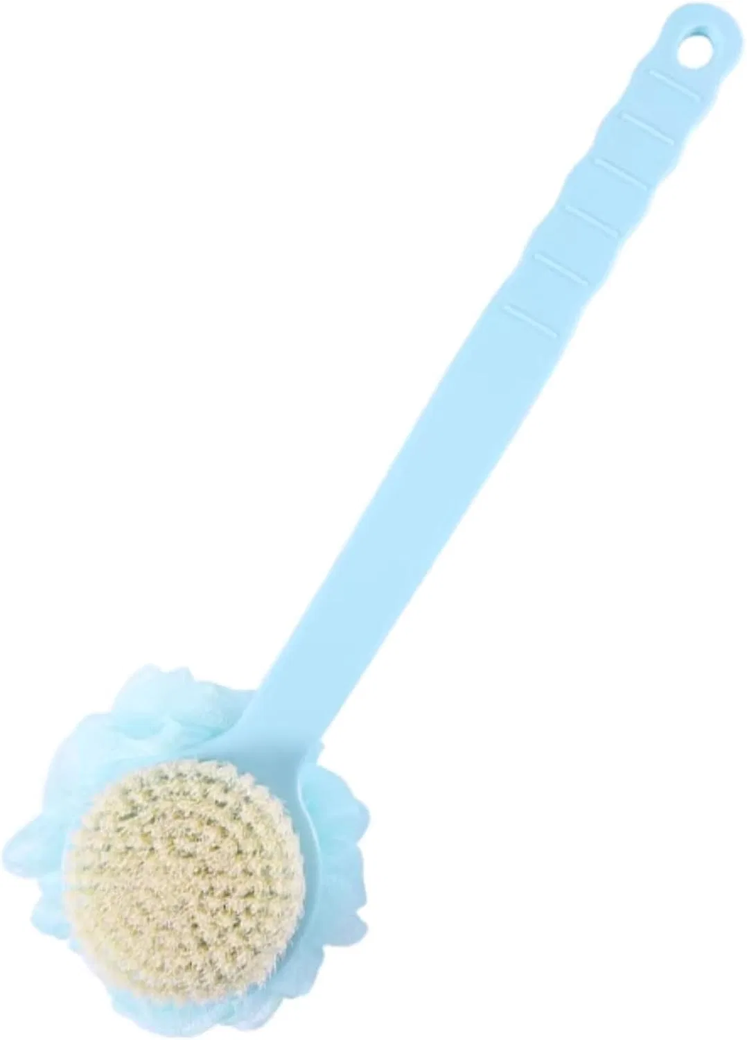 Двусторонняя щетка для душа с длинной ручкой, ZXCMY, 38.5 см, Bleu
