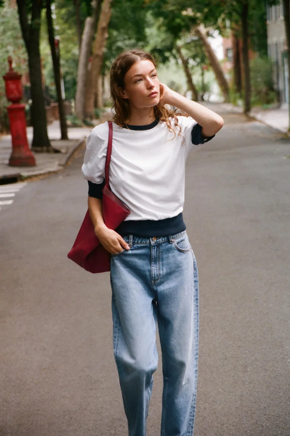 Футболка с кантом ZARA, White — фото 2