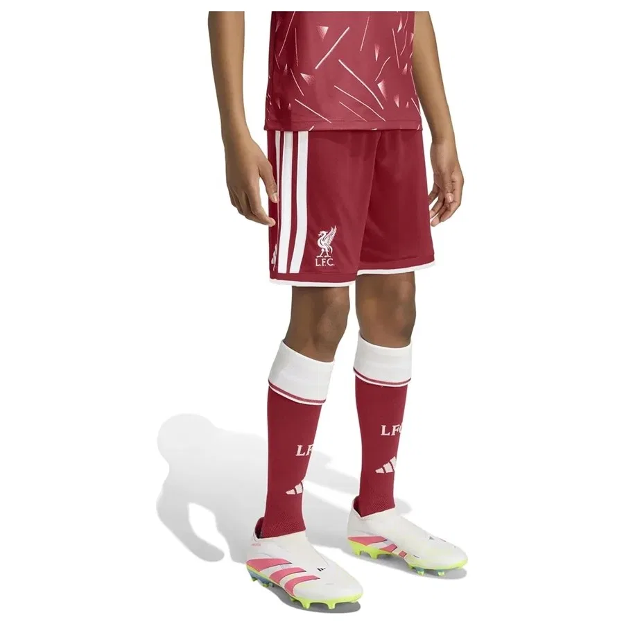 Детские шорты с технологией Climacool Lfc H Sho Y adidas, Бордовый — фото 2