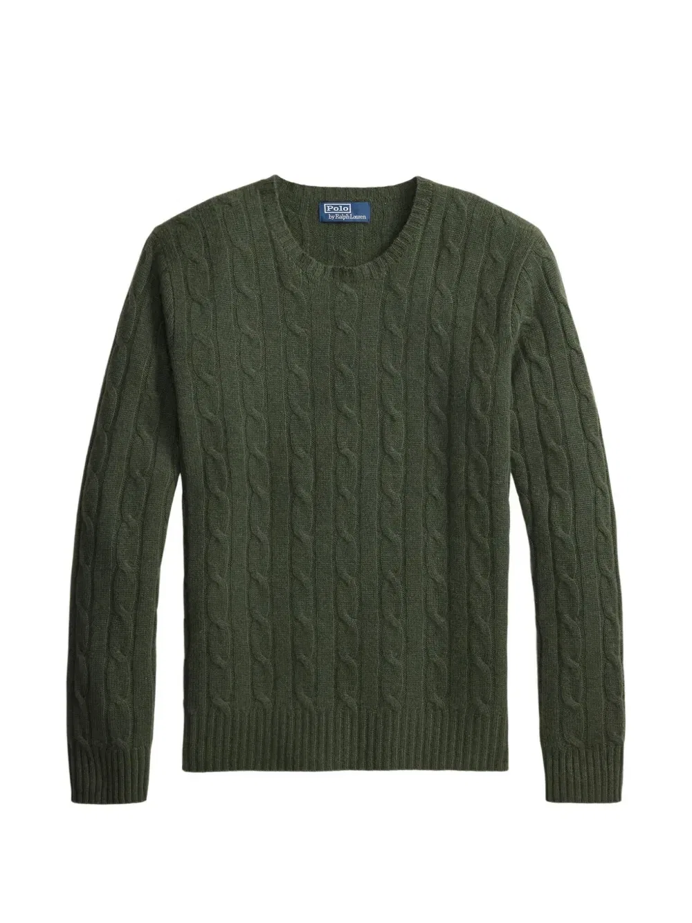 Кашемировый свитер фактурной вязки Polo Ralph Lauren, зеленый