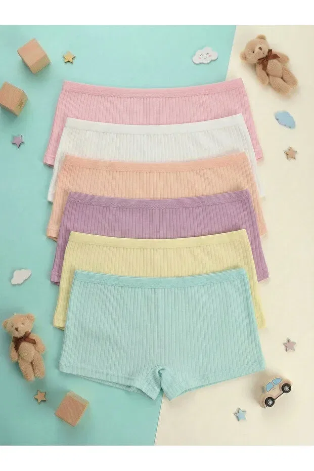 Детский комплект боксеров для девочек 6 штук Bytoros, Multicolor — фото 2