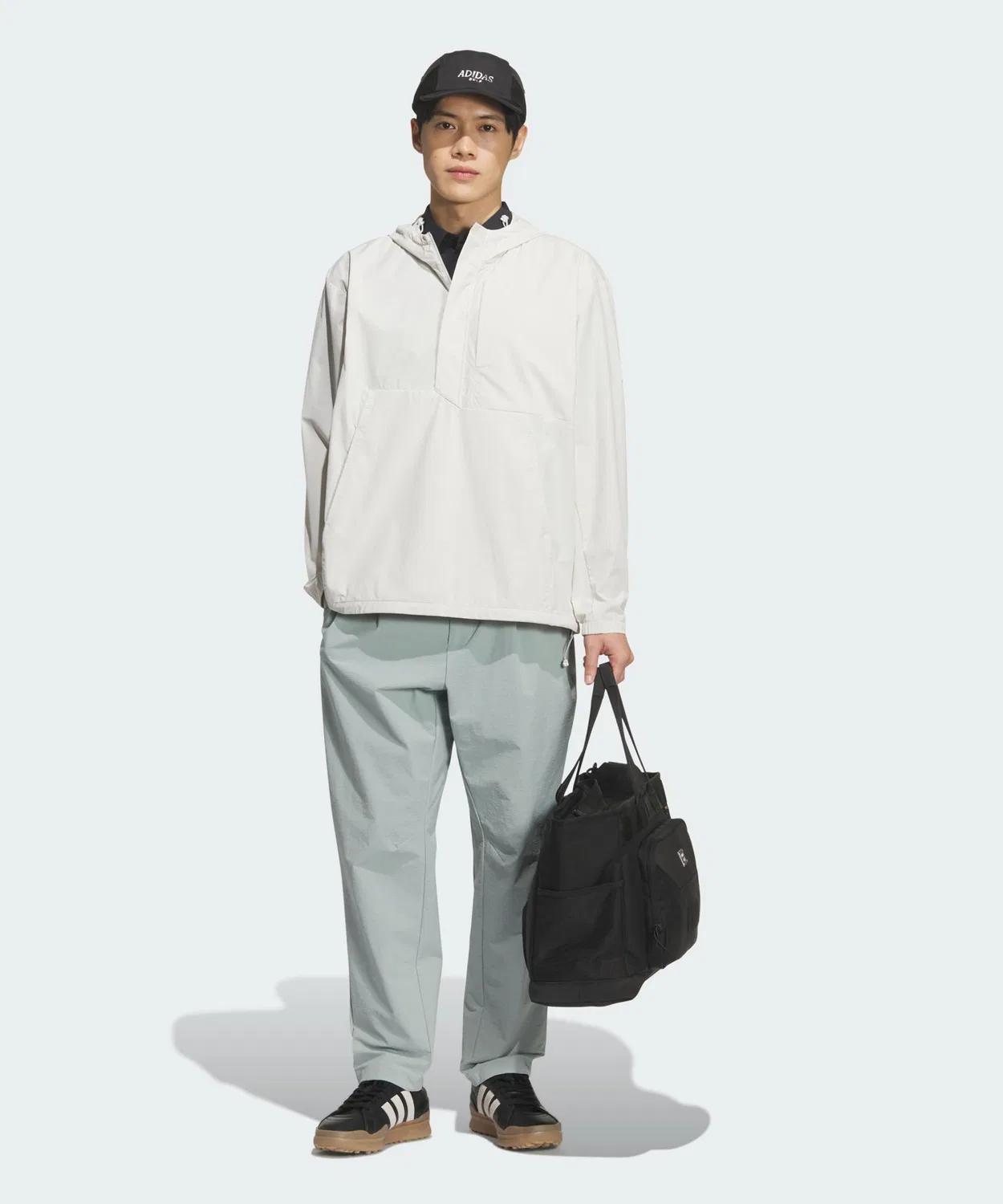 Мужская куртка-анорак с капюшоном, регулярная посадка, Club Consumer, Adidas, Grey — фото 3