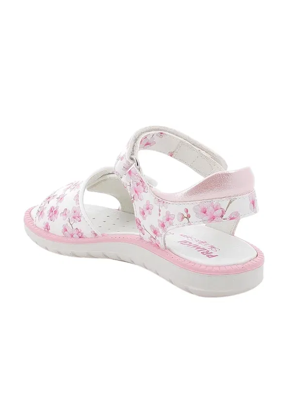 Сандалии с цветочным узором Sandali Primigi Pink, White, белый/розовый — фото 3
