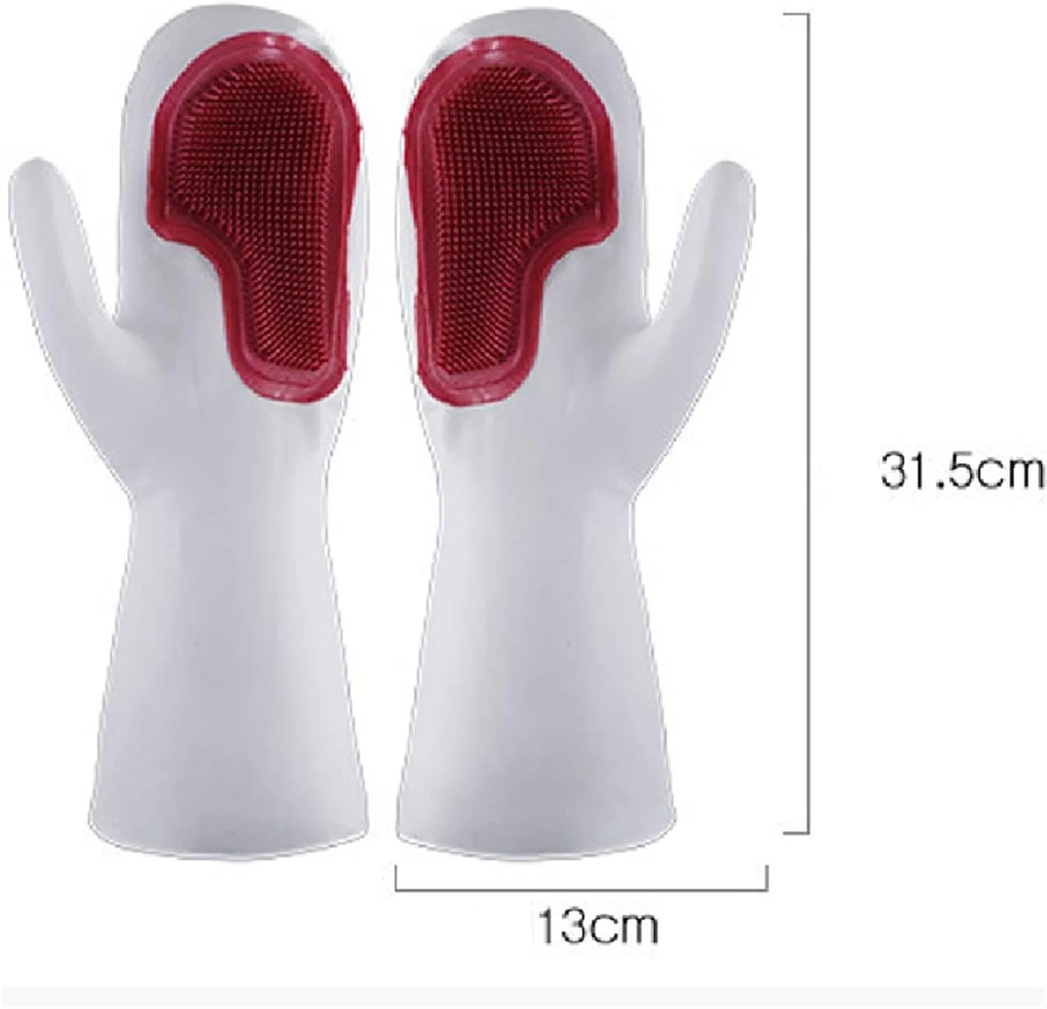 Перчатки для уборки Silicone Cleaning Gloves, BgnEhRfL, Белый — фото 2