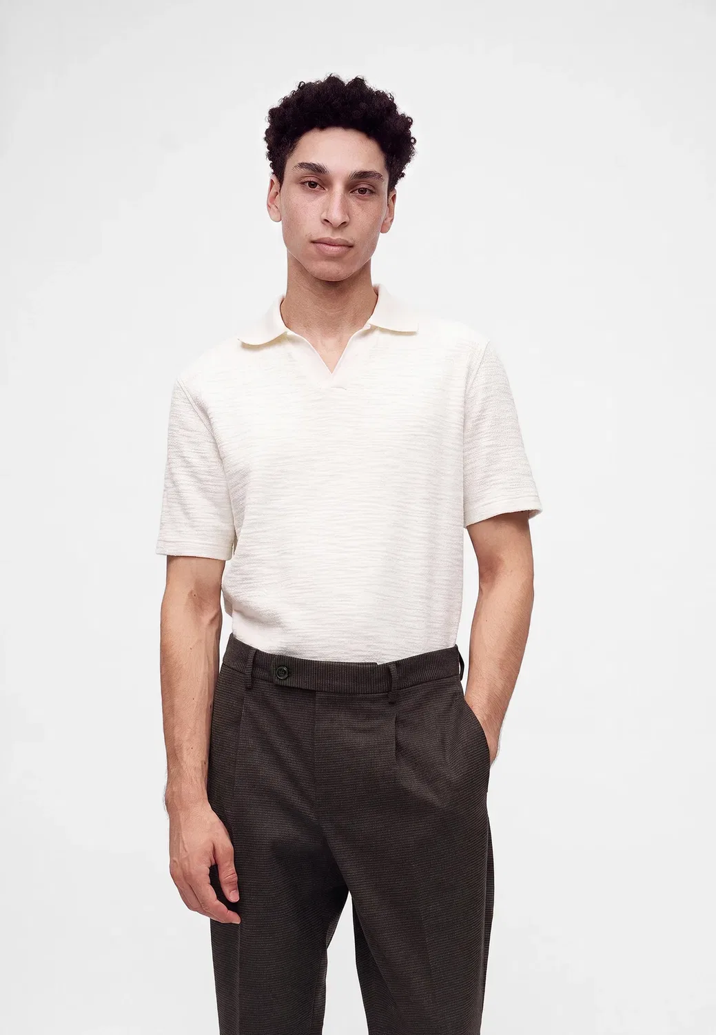 Брюки с мелким узором - костюмные брюки Tommy Hilfiger, Chocolate — фото 4