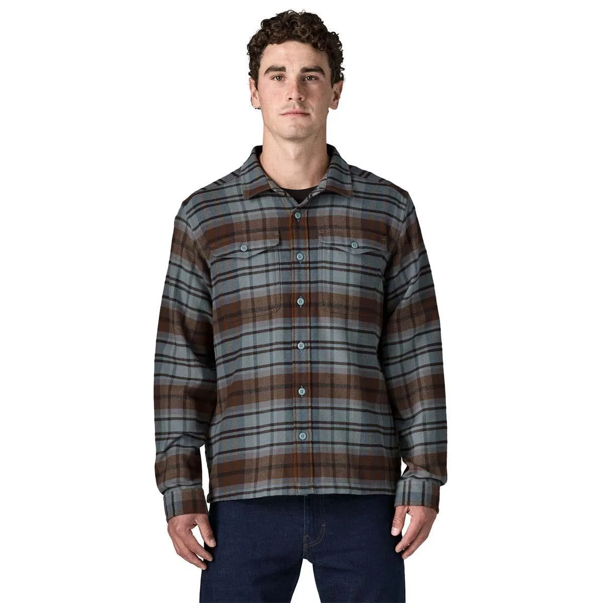 Фланелевая рубашка из органического хлопка Fjord Flannel Patagonia, Rising Storm/Blue Sage