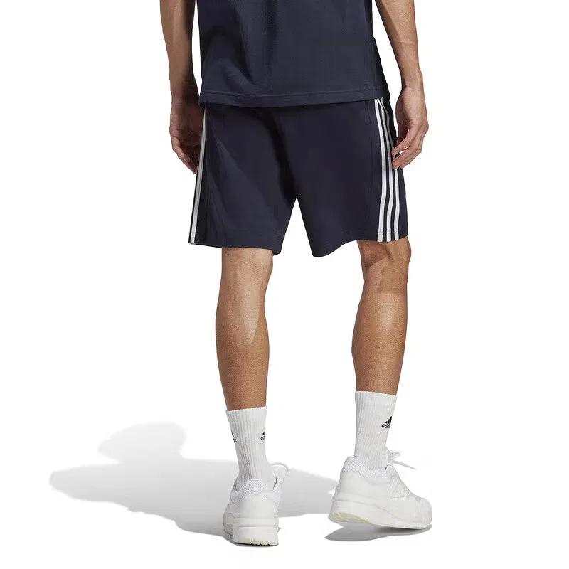 Шорты с контрастными лампасами Essentials 3-Stripes Adidas, черный — фото 3